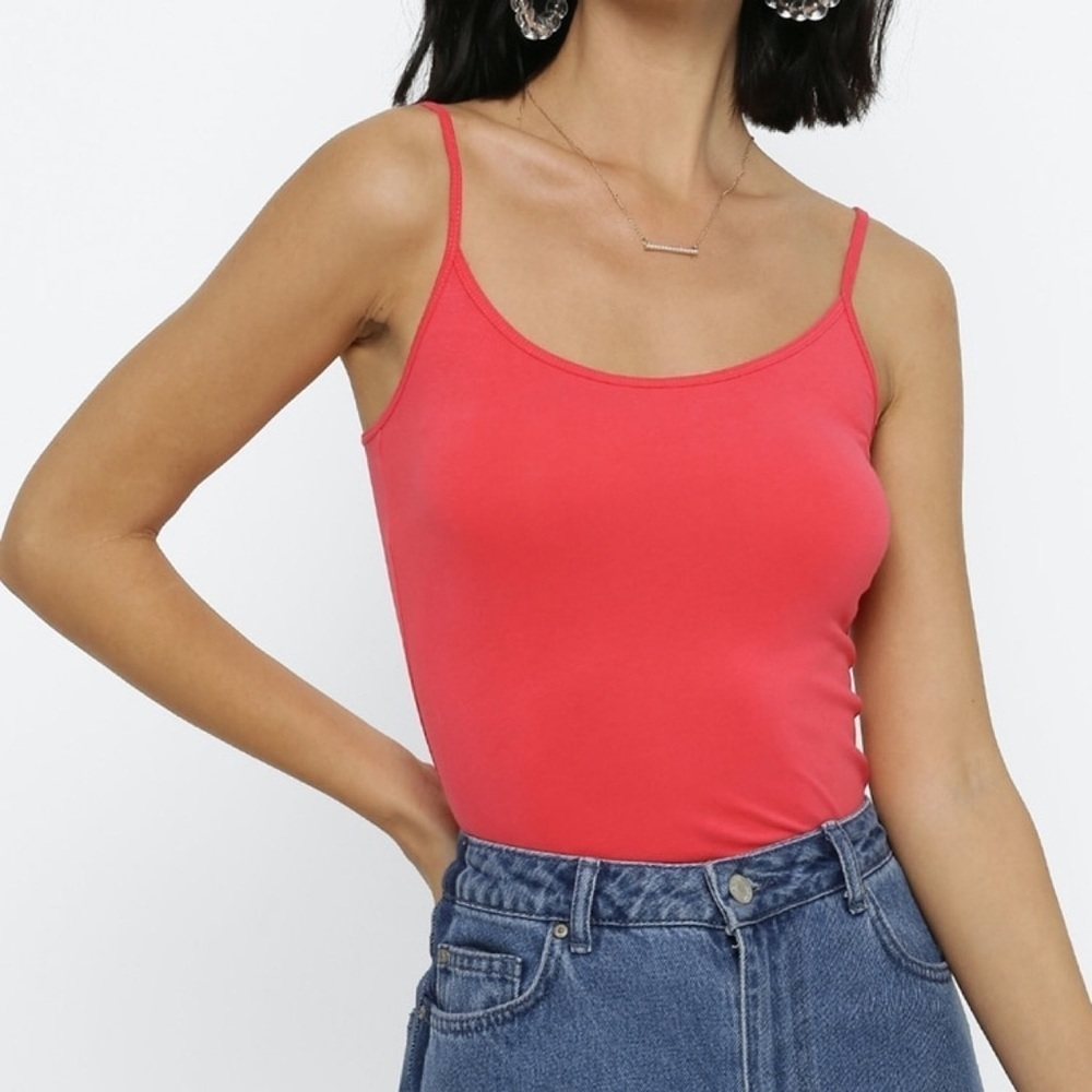Charlotte Russe Hot Red Stretchy Camisole Top